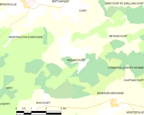 Detailkaart van de gemeente