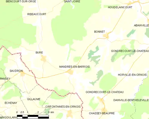 Detailkaart van de gemeente