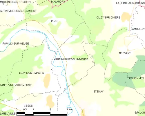 Detailkaart van de gemeente