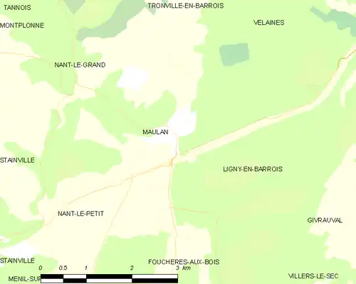 Detailkaart van de gemeente