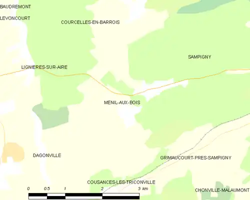 Detailkaart van de gemeente