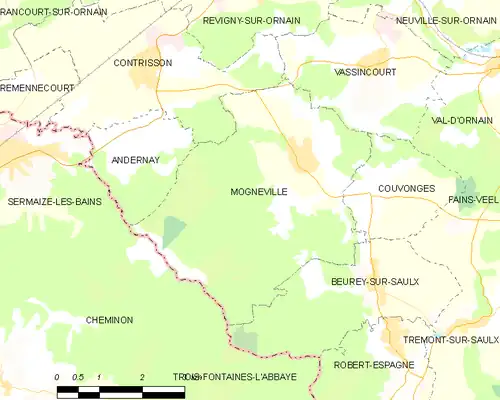 Detailkaart van de gemeente