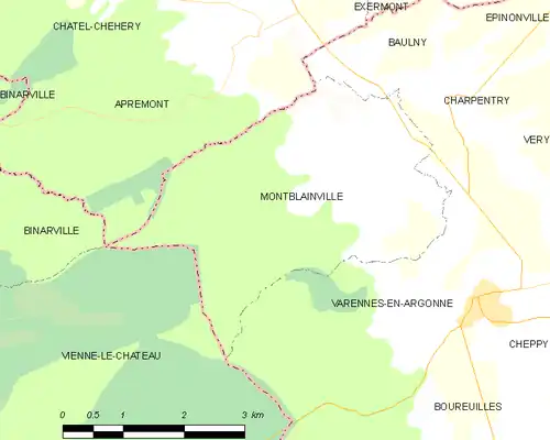 Detailkaart van de gemeente