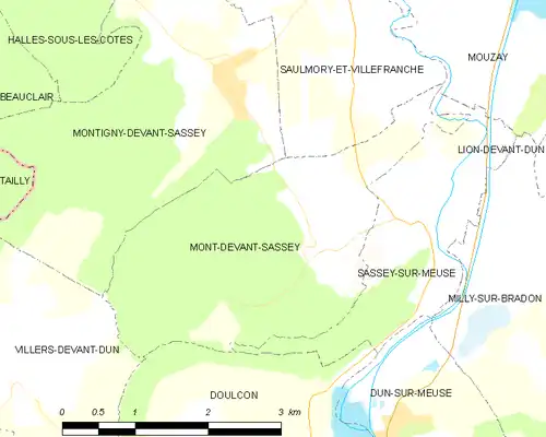 Detailkaart van de gemeente