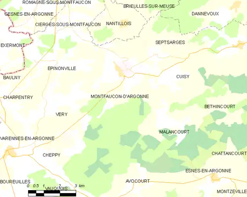 Detailkaart van de gemeente