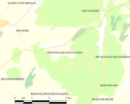 Detailkaart van de gemeente