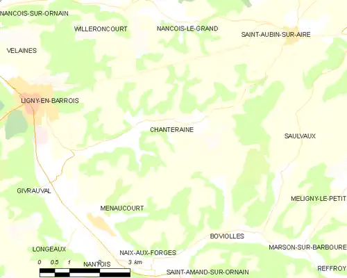 Detailkaart van de gemeente