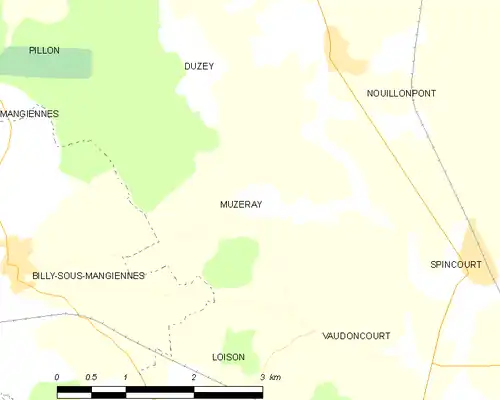 Detailkaart van de gemeente