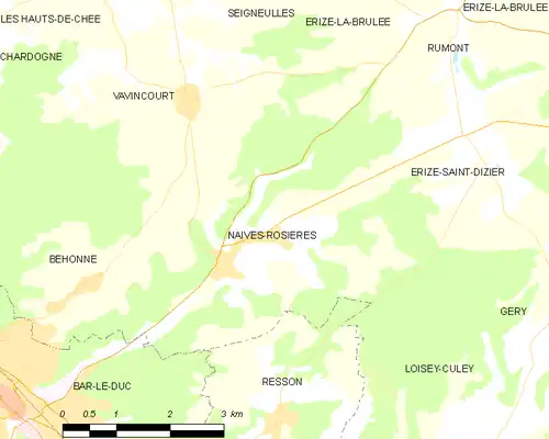 Detailkaart van de gemeente