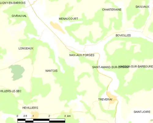 Detailkaart van de gemeente