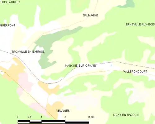 Detailkaart van de gemeente