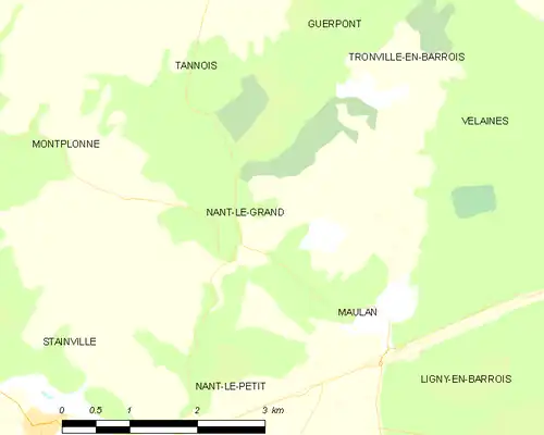 Detailkaart van de gemeente