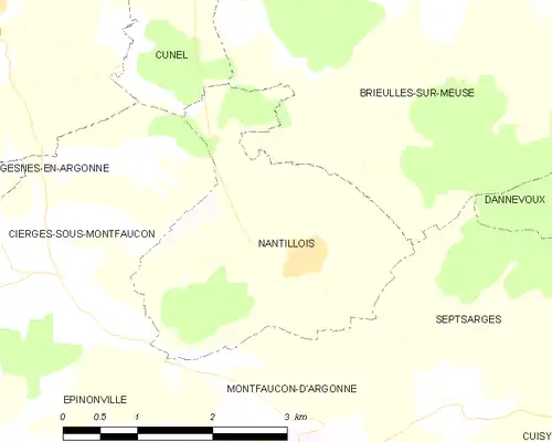 Detailkaart van de gemeente