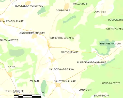 Detailkaart van de gemeente