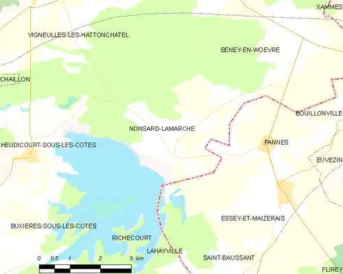 Detailkaart van de gemeente