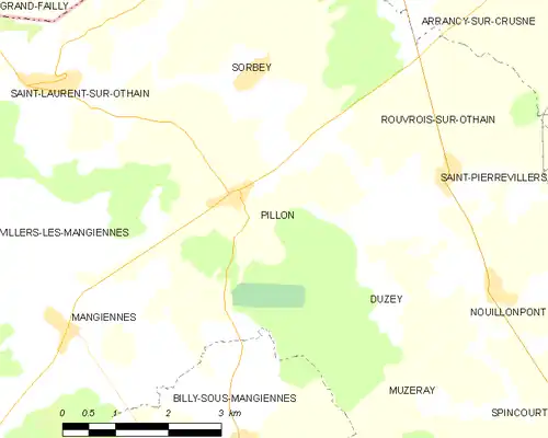 Detailkaart van de gemeente