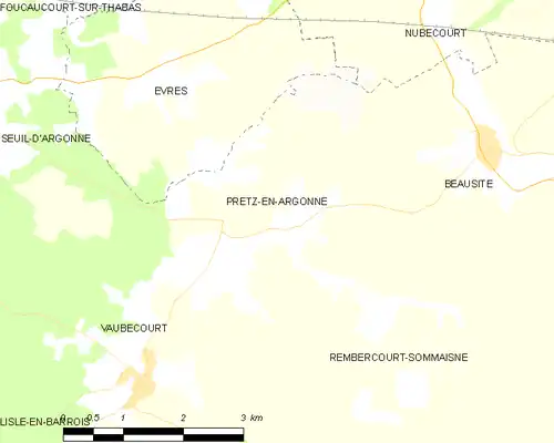 Detailkaart van de gemeente