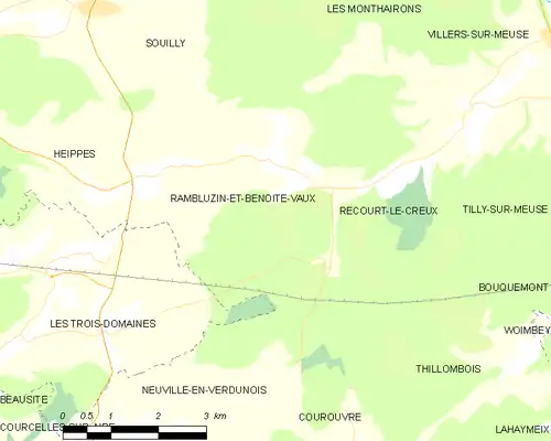 Detailkaart van de gemeente