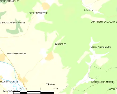 Detailkaart van de gemeente