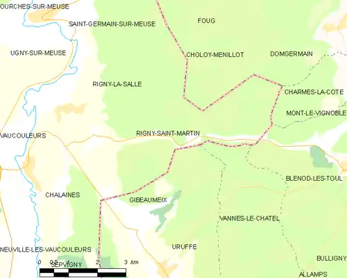 Detailkaart van de gemeente