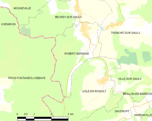 Detailkaart van de gemeente