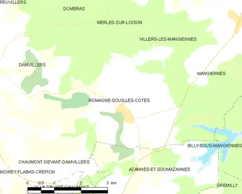 Detailkaart van de gemeente