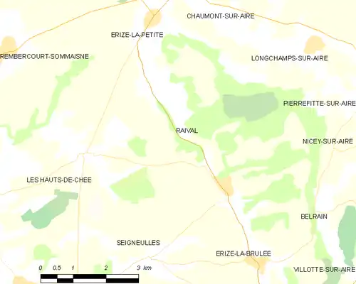 Detailkaart van de gemeente