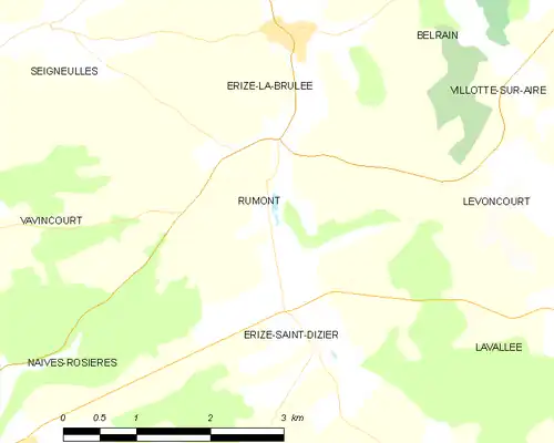 Detailkaart van de gemeente