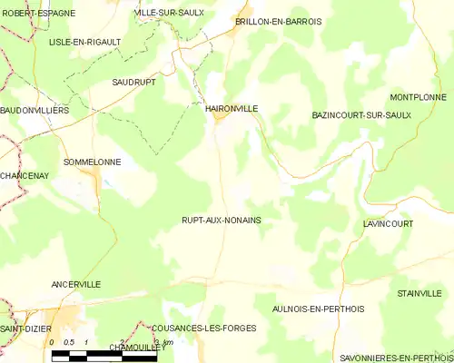 Detailkaart van de gemeente