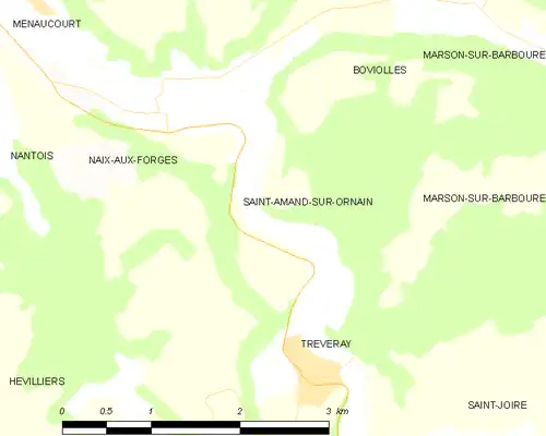 Detailkaart van de gemeente