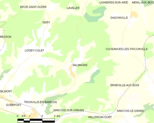 Detailkaart van de gemeente