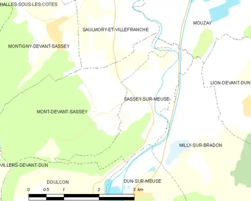 Detailkaart van de gemeente