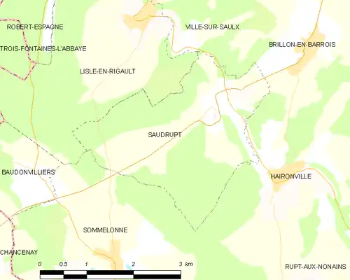 Detailkaart van de gemeente