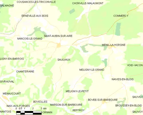 Detailkaart van de gemeente