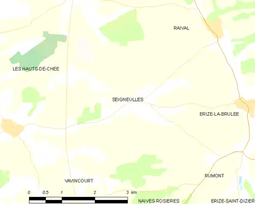 Detailkaart van de gemeente