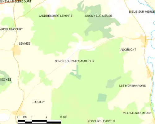 Detailkaart van de gemeente