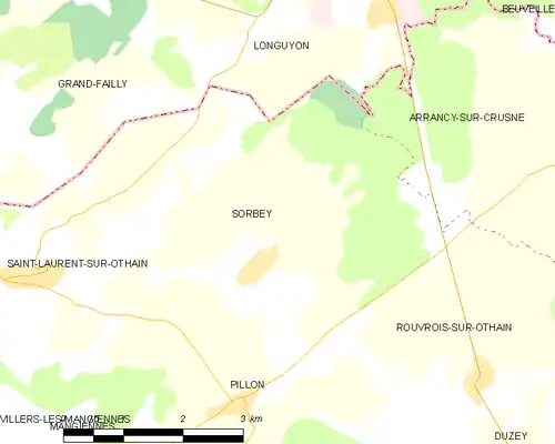 Detailkaart van de gemeente