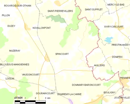 Detailkaart van de gemeente