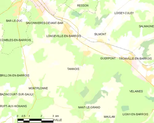 Detailkaart van de gemeente