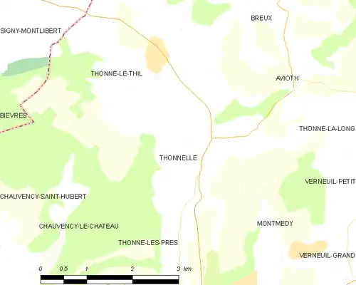 Detailkaart van de gemeente