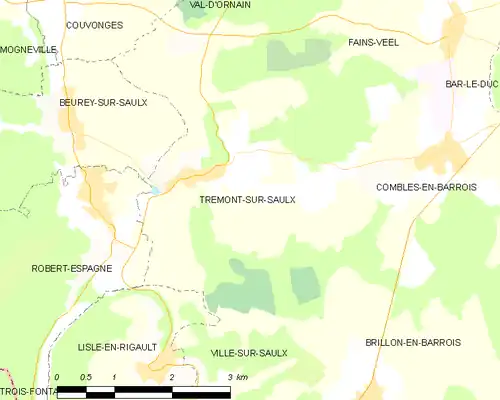 Detailkaart van de gemeente