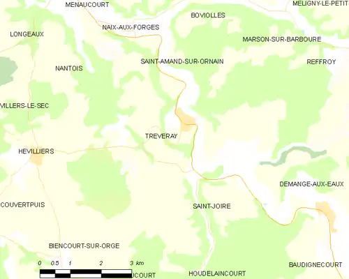 Detailkaart van de gemeente