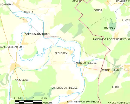 Detailkaart van de gemeente