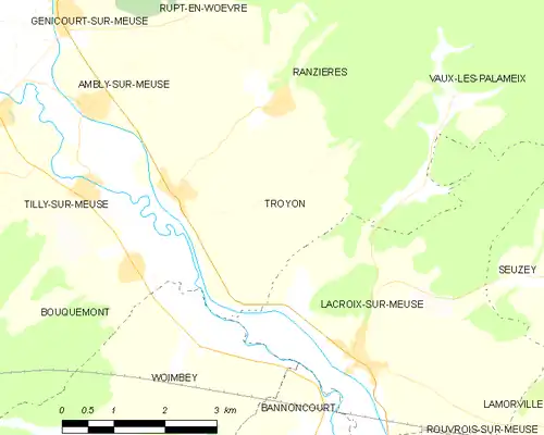 Detailkaart van de gemeente