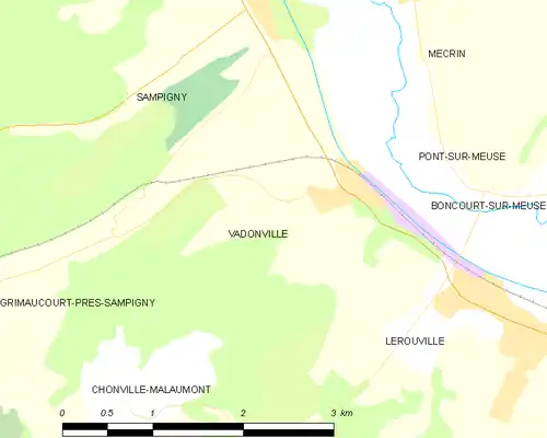 Detailkaart van de gemeente