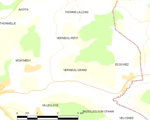 Detailkaart van de gemeente