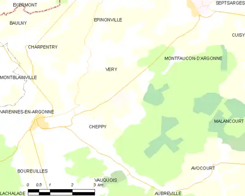 Detailkaart van de gemeente