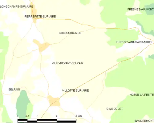 Detailkaart van de gemeente