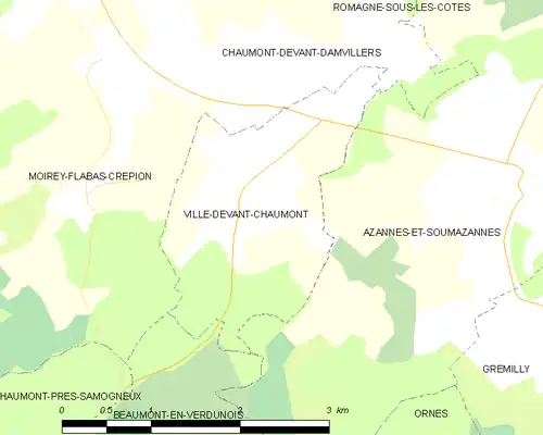 Detailkaart van de gemeente