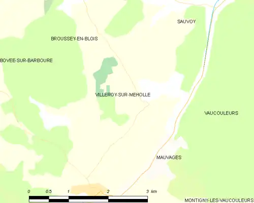 Detailkaart van de gemeente